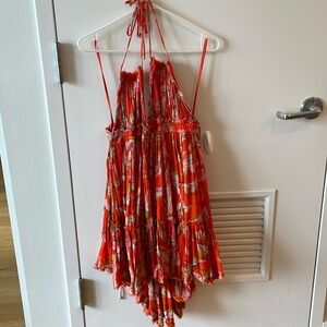 Free people halter mini dress!